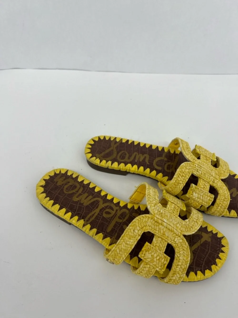 Sam Edelman Beckie Yellow Braided Slide Sandals - Picture 7 of 7